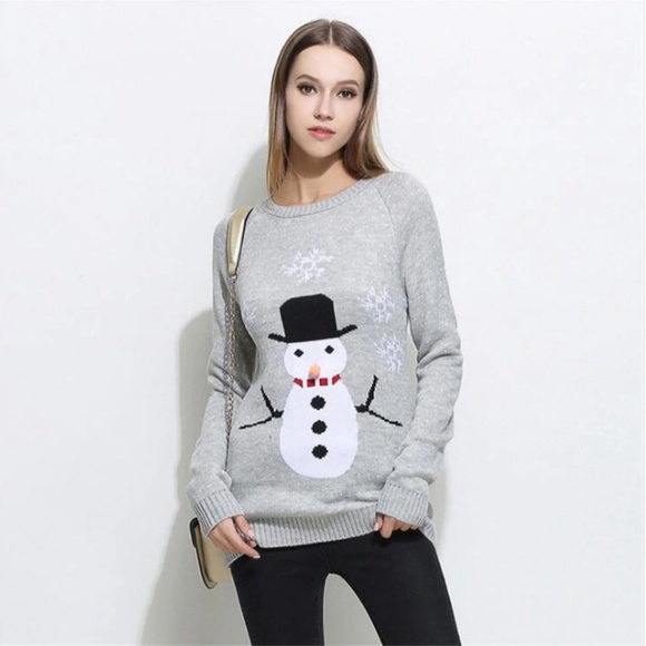 Crew Neck Snowman Sweater - Picture 3 of 8